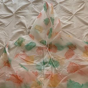 Pusheen rain slicker jacket with drawstring hoodie and 2 pockets snap closure